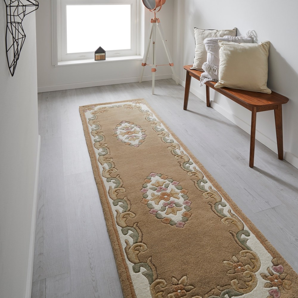 Royal Aubusson Runner rugs in Beige